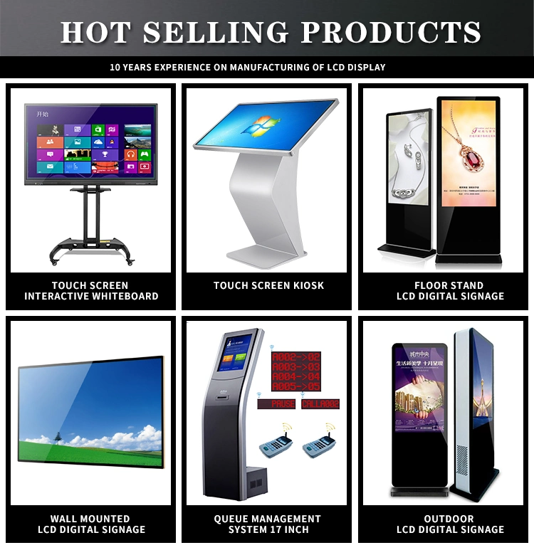 Floor Standing Digital Signage Software Touch Screen Advertising Player for Hotel Bank Shop Mall