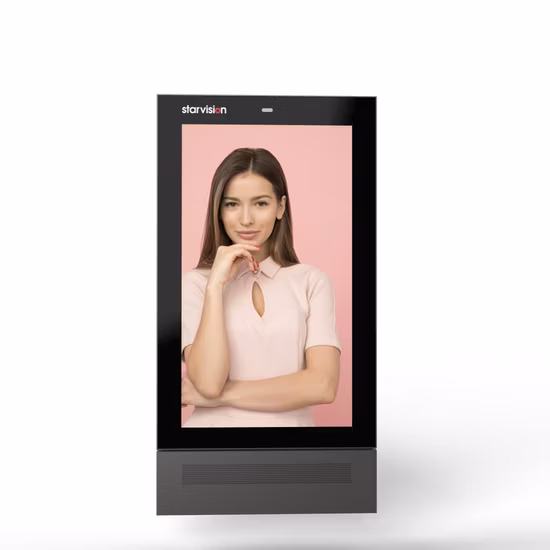 Werbedisplay Outdoor LCD Digital Signage Totem mit AR-Beschichtung für den Flughafen