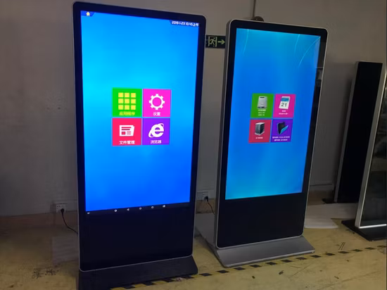 Bodenstehender Digital Signage Software-Touchscreen-Werbeplayer für das Hotel Bank Shop Mall